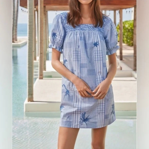 Johnny Was Marbella Embroidered Square Neck Dress Size XL - Picture 1 of 10